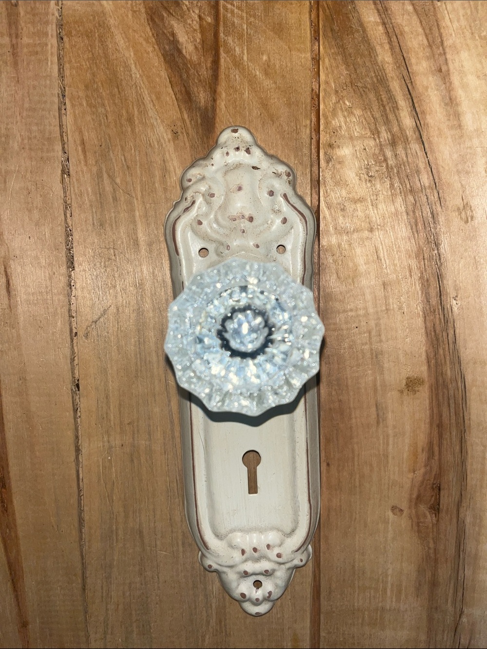 Decorative Cream Glass Door Knob Wall Accent